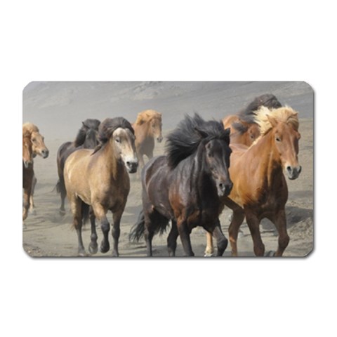 Running Horses Magnet (Rectangular) from ArtsNow.com Front