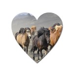 Running Horses Magnet (Heart)