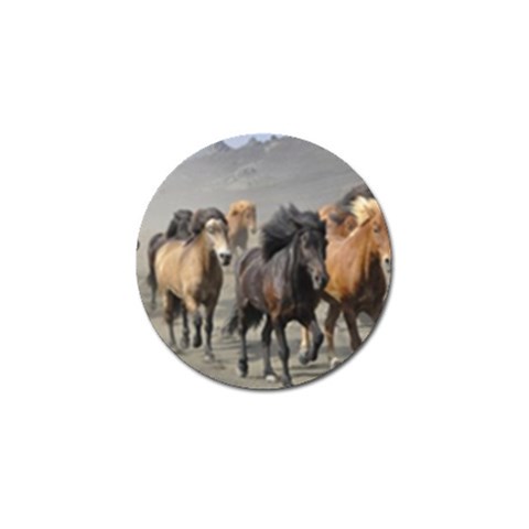Running Horses Golf Ball Marker (10 pack) from ArtsNow.com Front