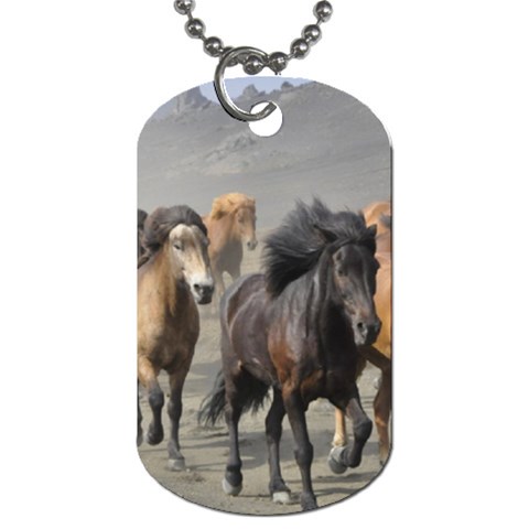 Running Horses Dog Tag (Two Sides) from ArtsNow.com Front