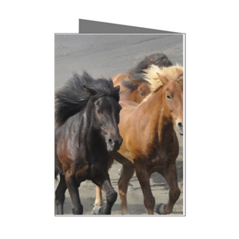 Running Horses Mini Greeting Cards (Pkg of 8) from ArtsNow.com Left