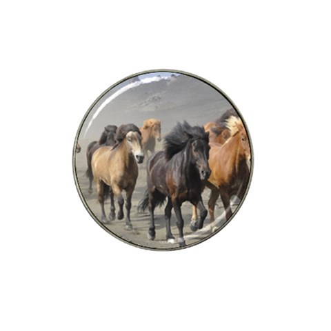 Running Horses Hat Clip Ball Marker (10 pack) from ArtsNow.com Front