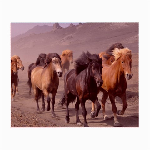 Running Horses Small Glasses Cloth from ArtsNow.com Front