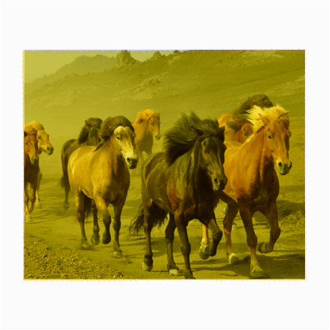 Running Horses Small Glasses Cloth from ArtsNow.com Front