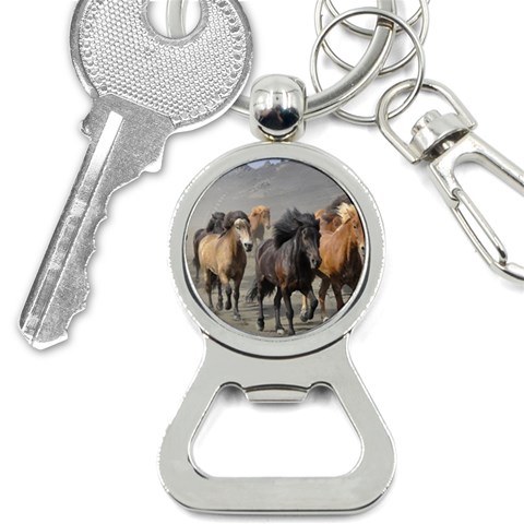 Running Horses Bottle Opener Key Chain from ArtsNow.com Front