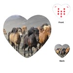 Running Horses Playing Cards (Heart)