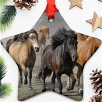 Running Horses Star Ornament (Two Sides)