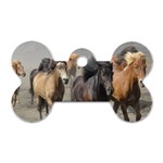 Running Horses Dog Tag Bone (Two Sides)