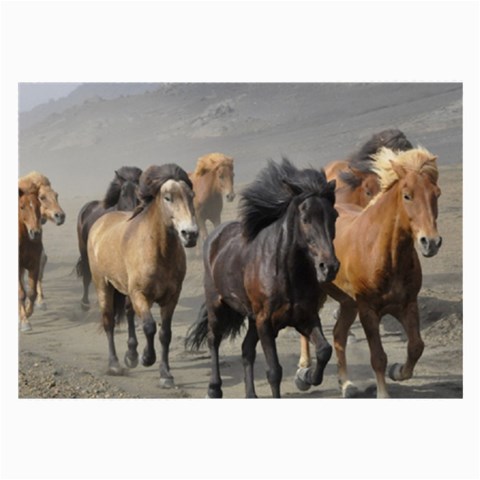 Running Horses Large Glasses Cloth (2 Sides) from ArtsNow.com Front