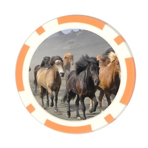 Running Horses Poker Chip Card Guard from ArtsNow.com Front