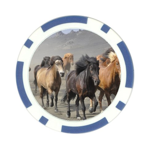 Running Horses Poker Chip Card Guard from ArtsNow.com Back
