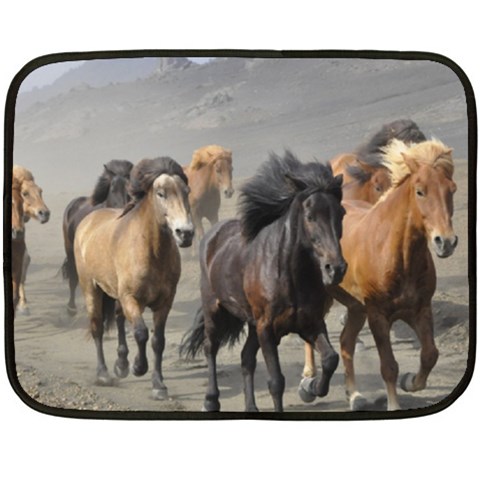 Running Horses Double Sided Fleece Blanket (Mini) from ArtsNow.com 35 x27  Blanket Front