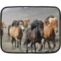 Running Horses Double Sided Fleece Blanket (Mini) from ArtsNow.com 35 x27  Blanket Back