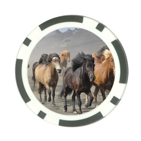 Running Horses Poker Chip Card Guard (10 pack) from ArtsNow.com Front