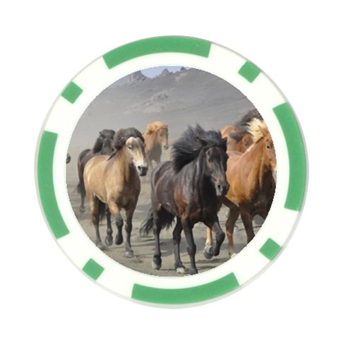 Running Horses Poker Chip Card Guard (10 pack) from ArtsNow.com Front