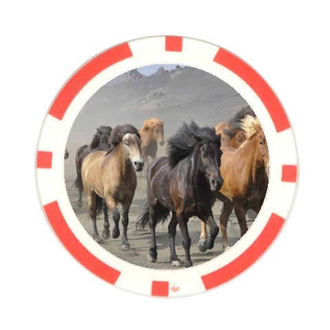 Running Horses Poker Chip Card Guard (10 pack) from ArtsNow.com Back
