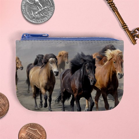 Running Horses Mini Coin Purse from ArtsNow.com Front