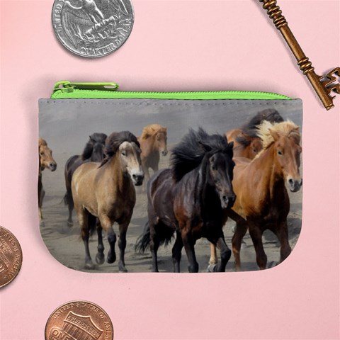 Running Horses Mini Coin Purse from ArtsNow.com Front