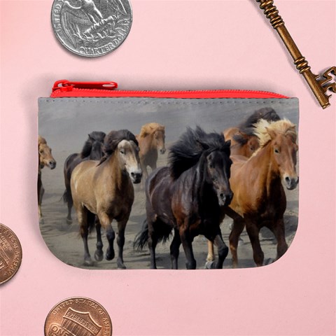 Running Horses Mini Coin Purse from ArtsNow.com Front