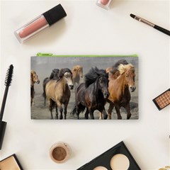 Running Horses Cosmetic Bag (Small) from ArtsNow.com Front