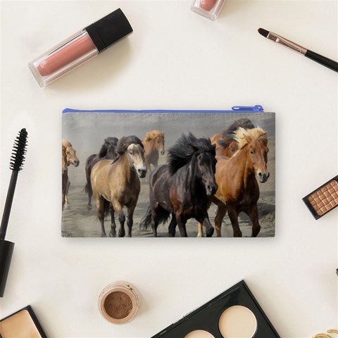 Running Horses Cosmetic Bag (Small) from ArtsNow.com Back