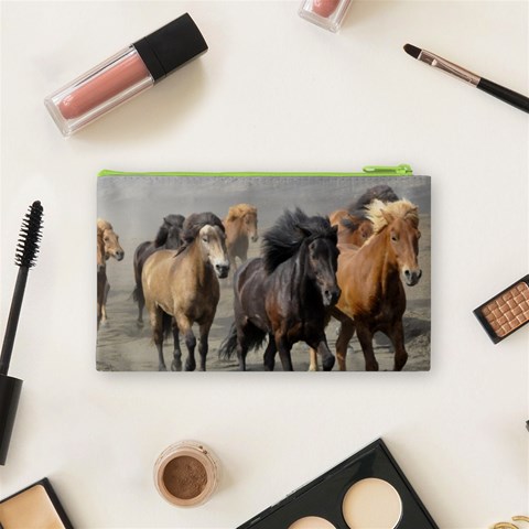 Running Horses Cosmetic Bag (Small) from ArtsNow.com Back
