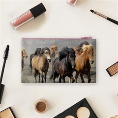 Running Horses Cosmetic Bag (Small) from ArtsNow.com Back