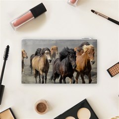 Running Horses Cosmetic Bag (Small) from ArtsNow.com Back