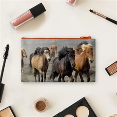 Running Horses Cosmetic Bag (Small) from ArtsNow.com Back