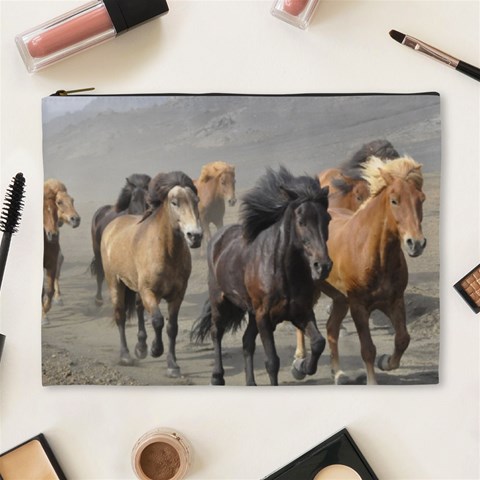 Running Horses Cosmetic Bag (XL) from ArtsNow.com Front