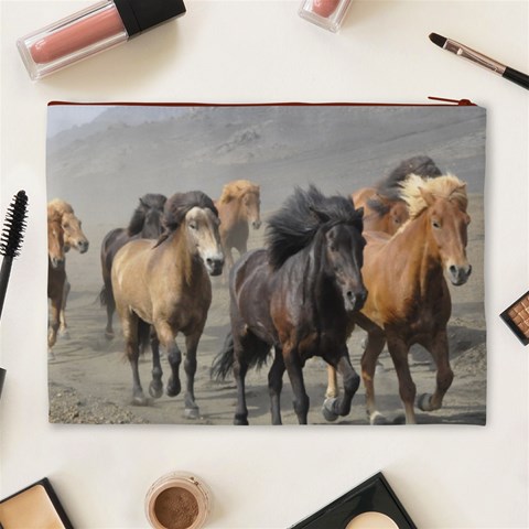 Running Horses Cosmetic Bag (XL) from ArtsNow.com Back