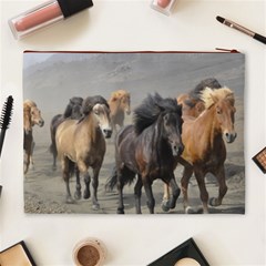 Running Horses Cosmetic Bag (XL) from ArtsNow.com Back