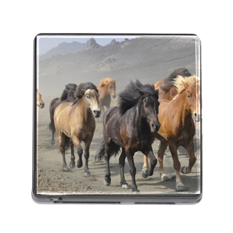 Running Horses Memory Card Reader (Square) from ArtsNow.com Front