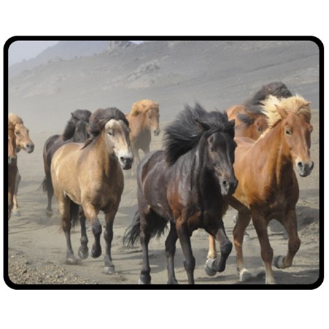 Running Horses Fleece Blanket (Medium) from ArtsNow.com 60 x50  Blanket Front