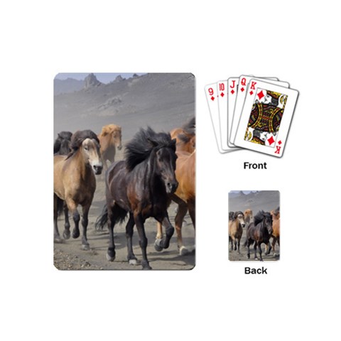 Running Horses Playing Cards (Mini) from ArtsNow.com Back