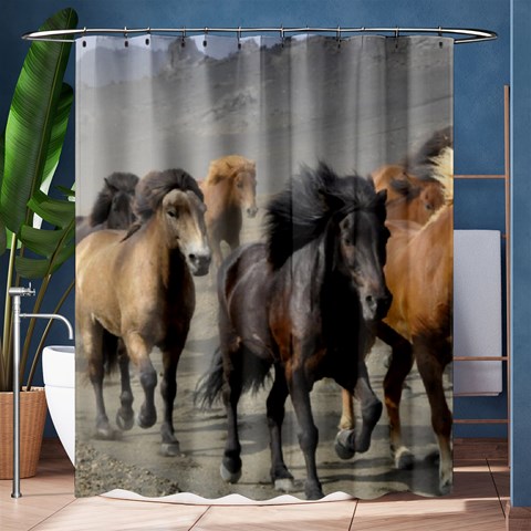 Running Horses Shower Curtain 60  x 72  (Medium) from ArtsNow.com 60 x72  Curtain