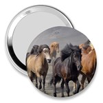 Running Horses 3  Handbag Mirror