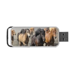 Running Horses Portable USB Flash (Two Sides) from ArtsNow.com Back