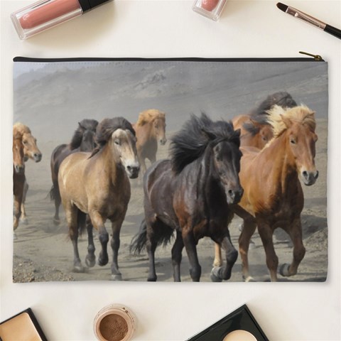 Running Horses Cosmetic Bag (XXXL) from ArtsNow.com Back