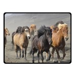 Running Horses Double Sided Fleece Blanket (Small)