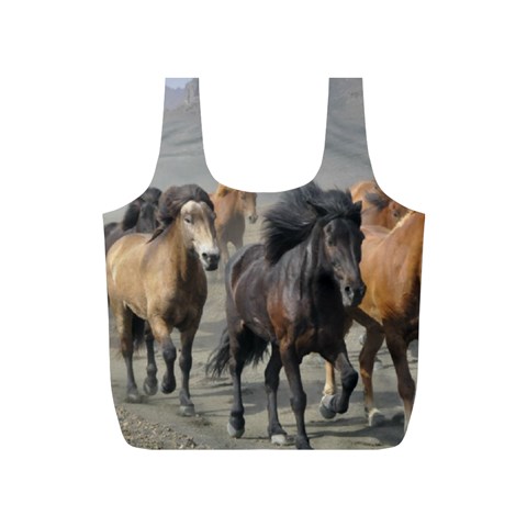 Running Horses Full Print Recycle Bag (S) from ArtsNow.com Front