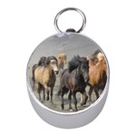 Running Horses Silver Compass (Mini)
