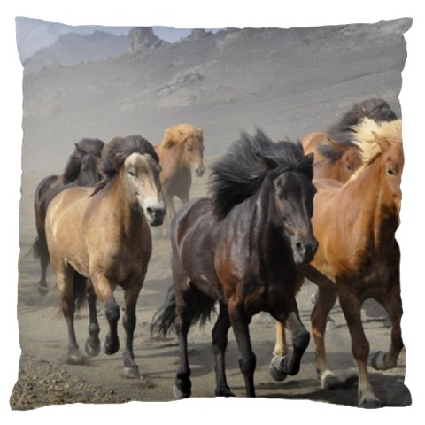 Running Horses Standard Flano Cushion Case (Two Sides) from ArtsNow.com Front