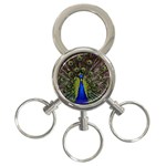 Peacock 3-Ring Key Chain