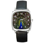Peacock Square Metal Watch