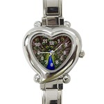 Peacock Heart Italian Charm Watch