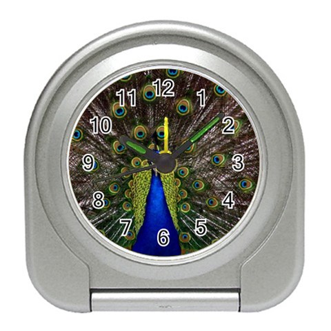 Peacock Travel Alarm Clock from ArtsNow.com Front