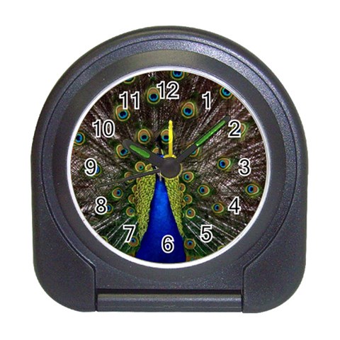 Peacock Travel Alarm Clock from ArtsNow.com Front