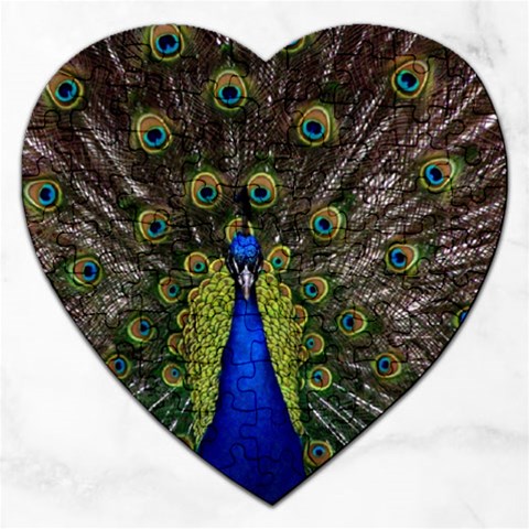 Peacock Jigsaw Puzzle (Heart) from ArtsNow.com Front