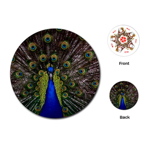 Peacock Playing Cards (Round) from ArtsNow.com Front